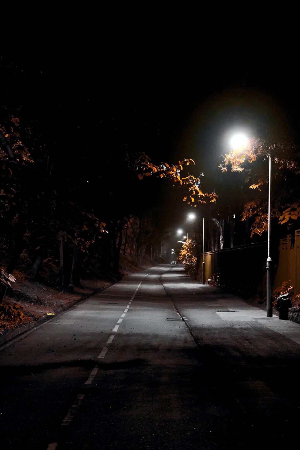 Streetlight. dark street