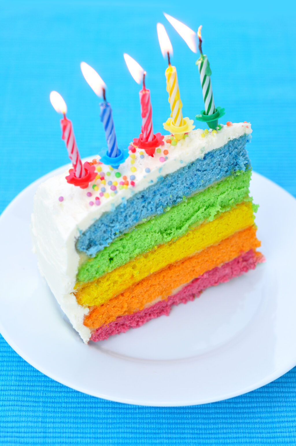 Rainbow cake. birthday