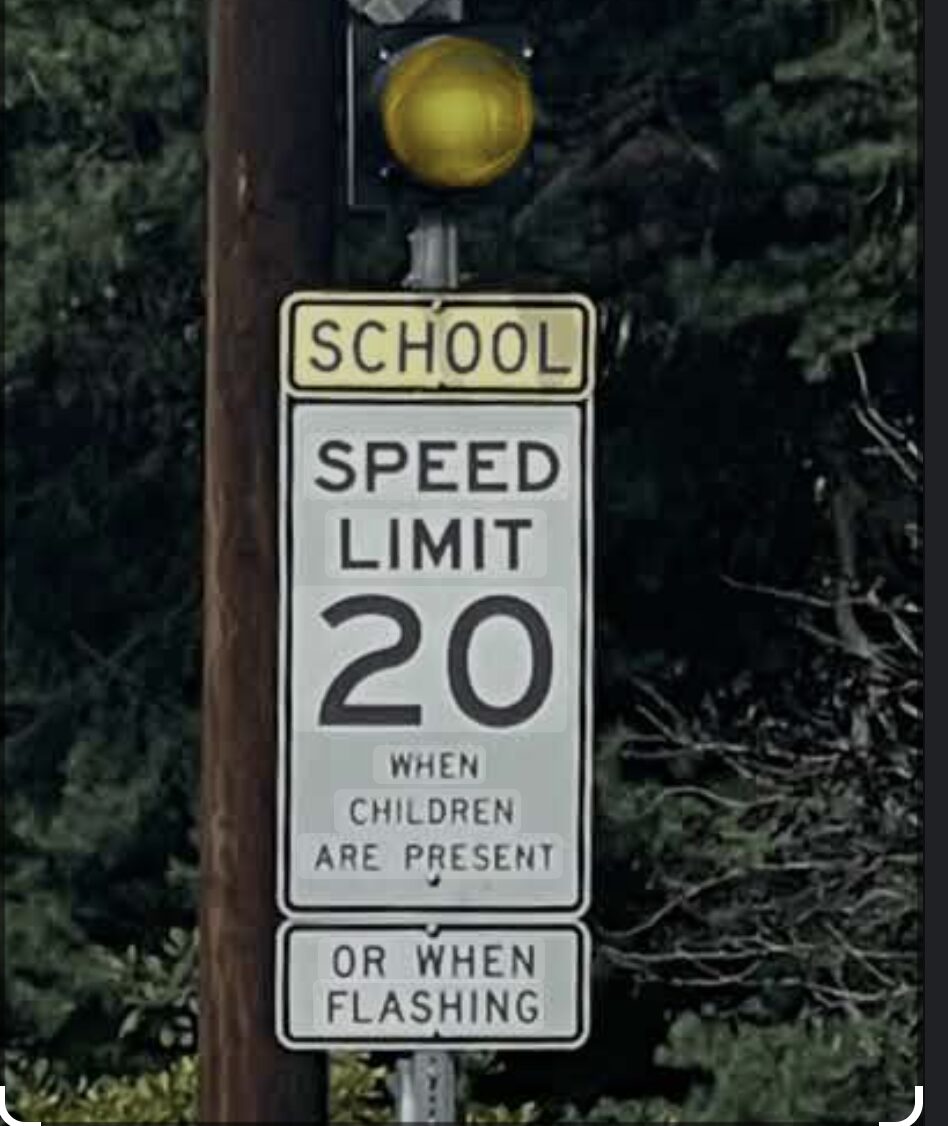 School zone speed sign. School Safety Zone