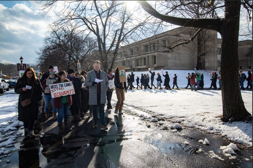 protest. umass unions