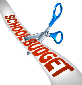 School,Budget,Cuts,Symbol,For,Reducing,Education,Expenditures,By,Slashing