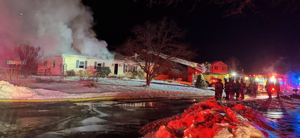 Amherst Fire Department Responds to Fire on Pondview Drive